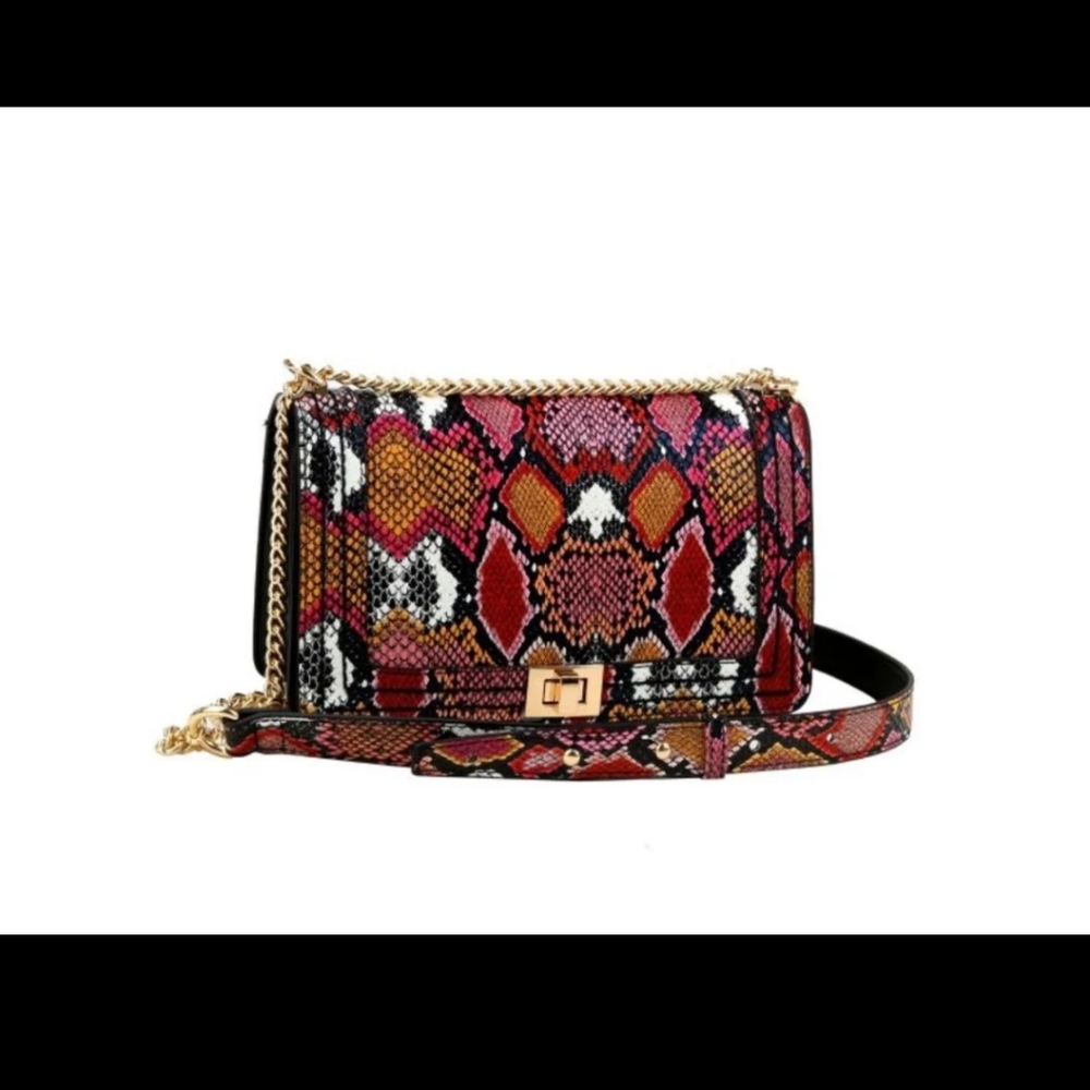 Red Snakeskin Purse